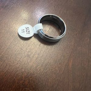 Silver, tungsten ring. Comfort fit, size 11